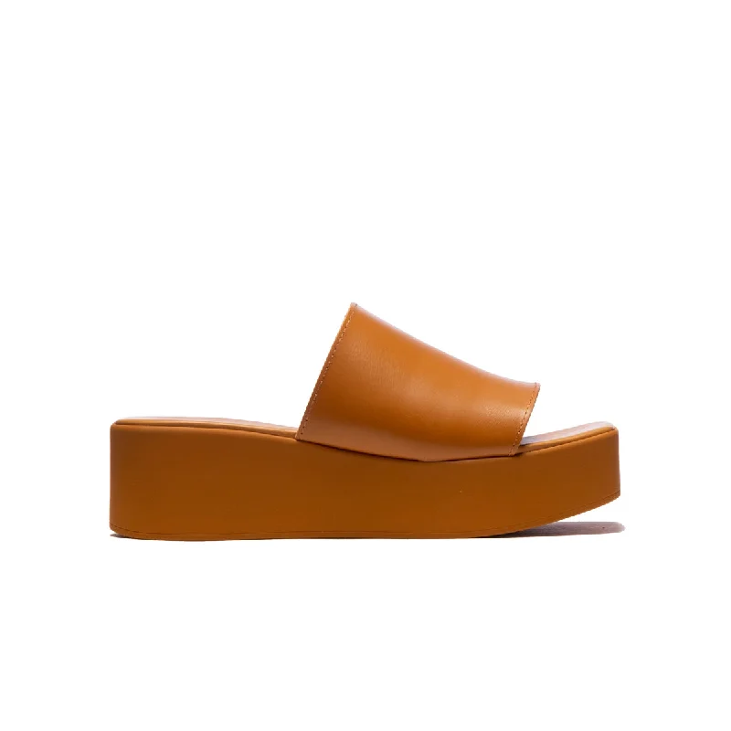 Waterproof Women's Rubber Beach Sandals with Arch Support in Blue for Water ActivitiesFox Tan Leather