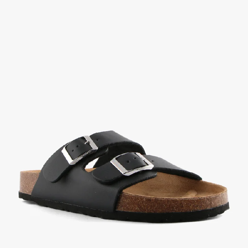 Adjustable Strap Women's Sandals with a Padded Heel in Pink for a Custom FitGETAWAY BLACK