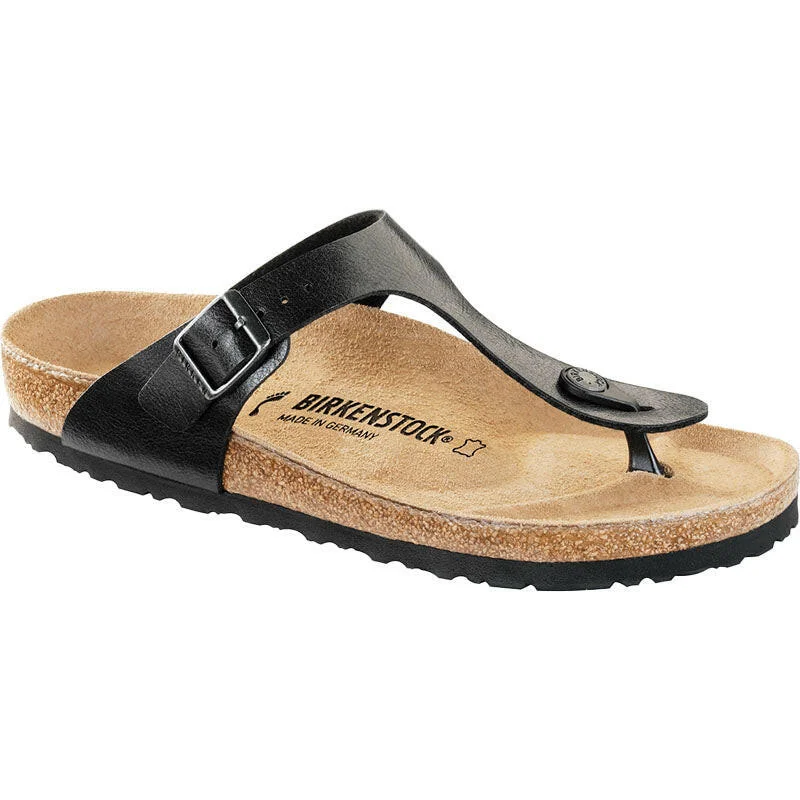 Women's Leather - Strapped Sandals with a Braided Detail in Brown for a Rustic AppealBirkenstock Gizeh - Graceful Black Licorice