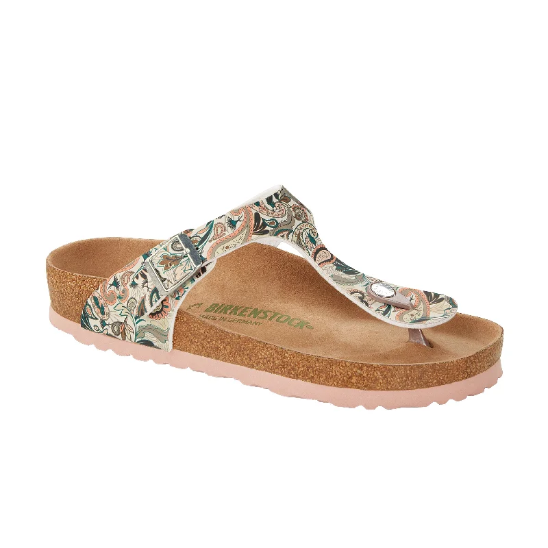Women's Leather - Strapped Sandals with a Braided Detail in Brown for a Rustic AppealGizeh Vegan Paisley Light Rose Birko-Flor