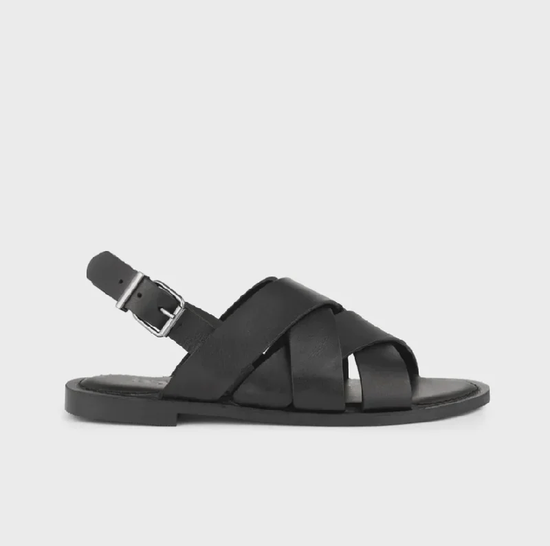 Adjustable Strap Women's Sandals with a Padded Heel in Pink for a Custom FitIvylee Josh Black