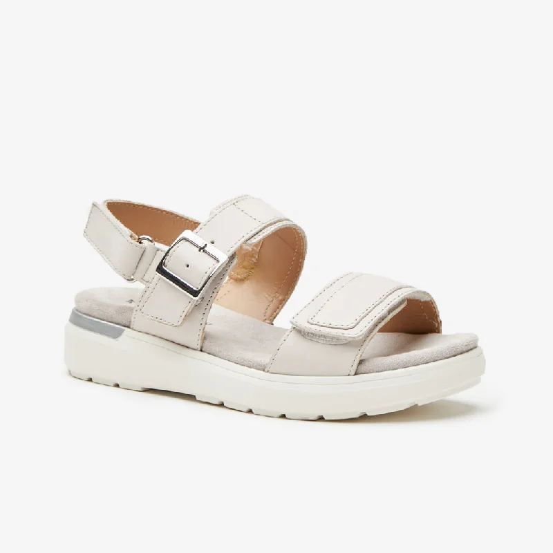 Women's Cork - Soled Espadrille Sandals with a Rope - Trimmed Upper in Navy for a Summer VibeJean Women's Leather Strappy Sandal