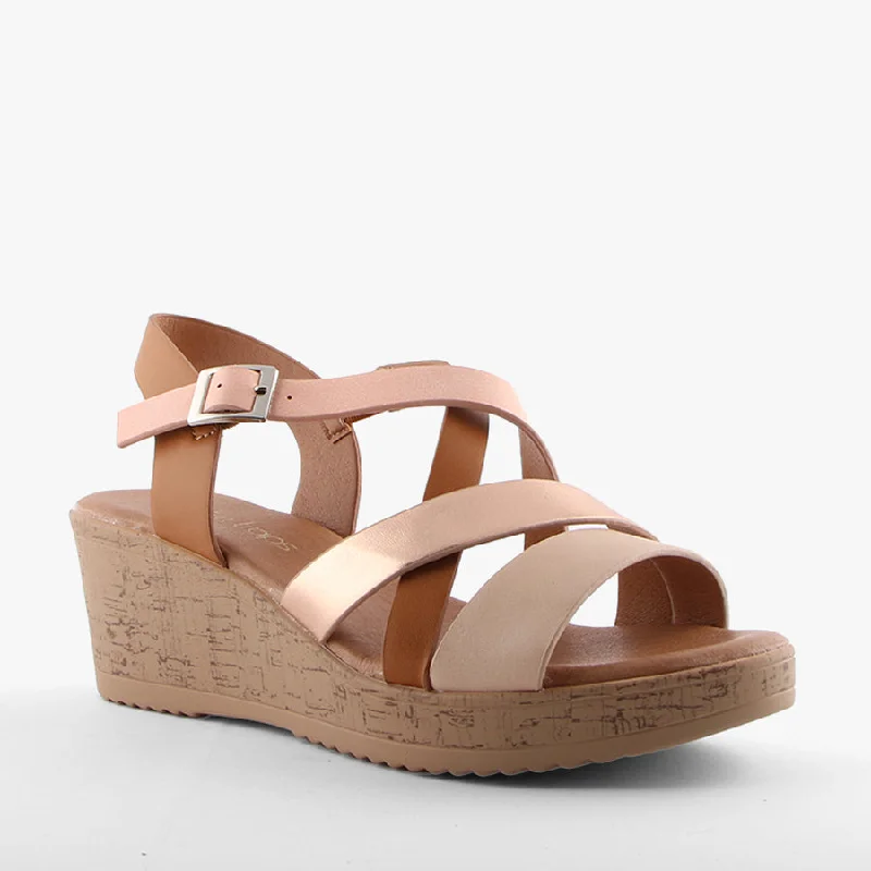 Anti - Slip Women's Sandals with a Grooved Sole in Green for Outdoor AdventuresJESSICA NUDE MULTI