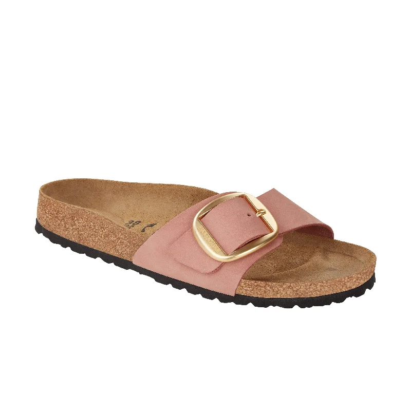 Women's Thong Sandals with a Beaded Design in Multicolor for a Beachy AestheticMadrid Big Buckle Old Rose Nubuck Leather