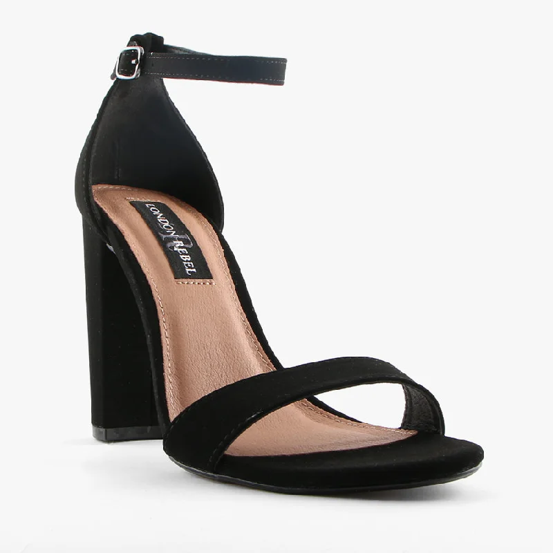 Women's Rhinestone - Embellished Open - Toe Sandals in Silver for a Glamorous Party LookMIDSUMMER BLACK LAMI