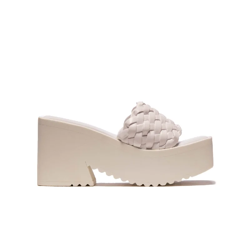 Adjustable Strap Women's Sandals with a Padded Heel in Pink for a Custom FitMiri White Braid