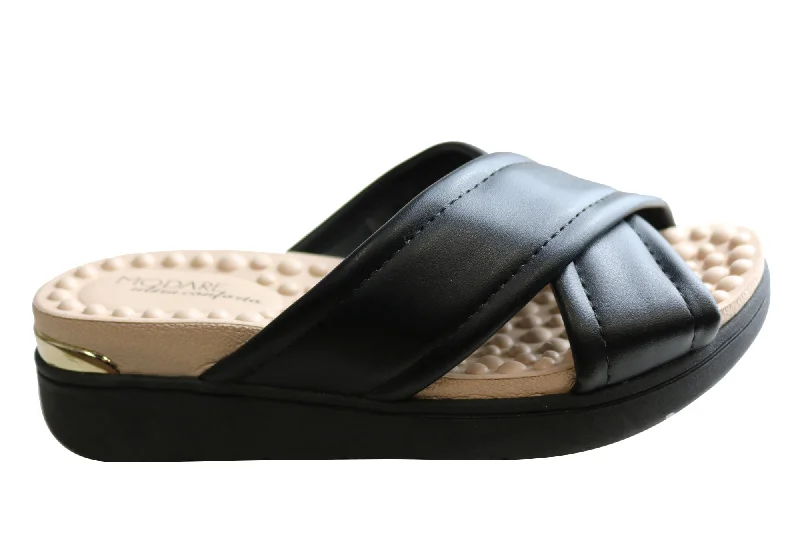 Women's Sandals with a Wedge Heel and a Tassel Detail in Orange for a Trendy LookModare Ultraconforto Anabelle Womens Comfort Slides With Massage Balls Women's Sandals with a Wedge Heel and a Tassel Detail in Orange for a Trendy LookModare Ultraconforto Anabelle Womens Comfort Slides With Massage Balls