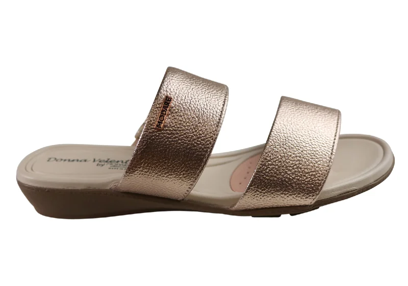Women's Sandals with a Glitter - Coated Strap in Gold for a Sparkly Summer OutfitModare Ultraconforto Ema Womens Comfortable Sandals Made In Brazil