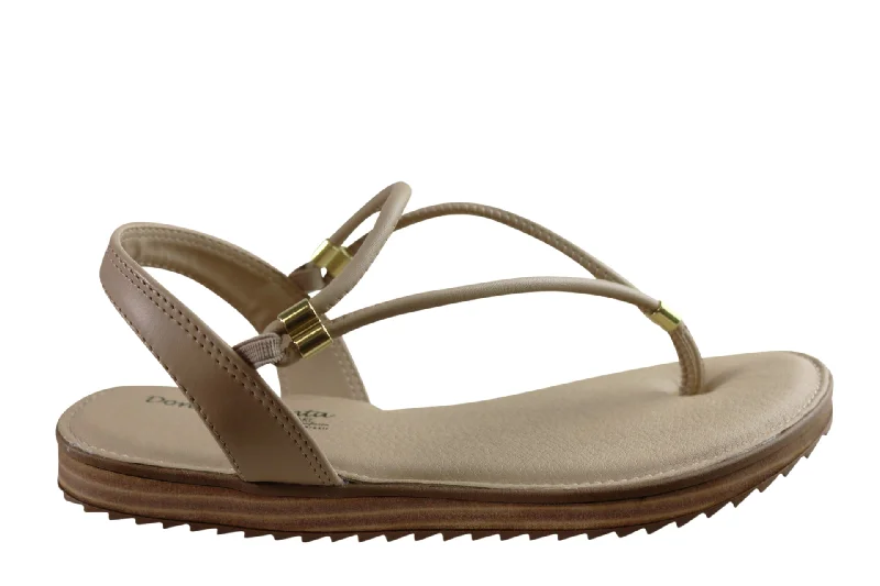 Women's Flat Slide Sandals with a Memory Foam Insole in White for All - Day ComfortModare Ultraconforto Teena Womens Comfortable Sandals Made In Brazil