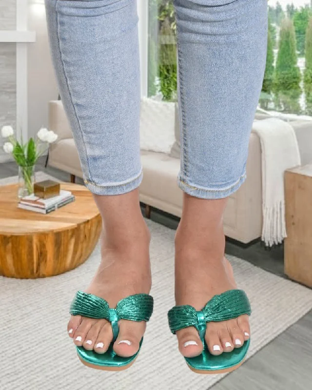 Women's Rhinestone - Embellished Open - Toe Sandals in Silver for a Glamorous Party LookLadies Green fashion Sandals