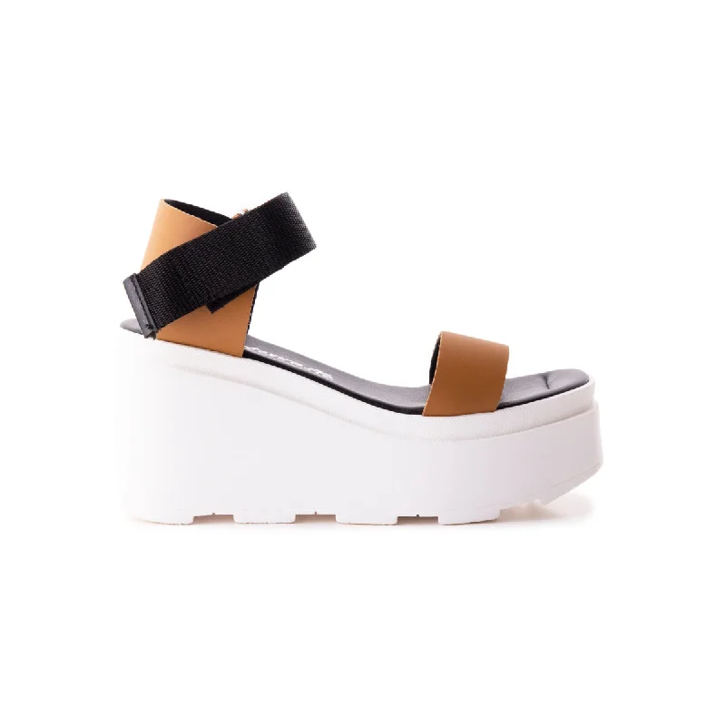 Women's Ankle - Strap Sandals with a Block Heel in Red for a Sophisticated StyleMyo Tan Leather