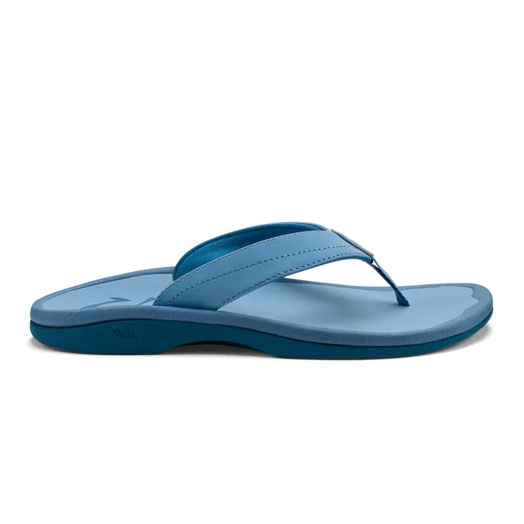Women's Flat Slide Sandals with a Memory Foam Insole in White for All - Day ComfortOhana