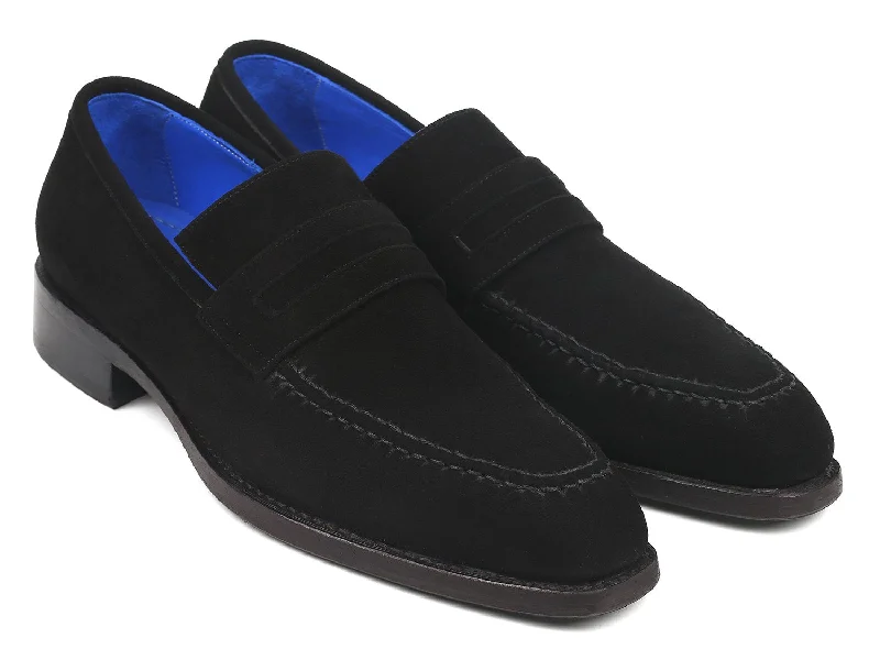 Orthopedic Women's Loafers with Arch Support in Brown for Foot HealthPaul Parkman Black Suede Goodyear Welted Loafers (ID#38AX95) Orthopedic Women's Loafers with Arch Support in Brown for Foot HealthPaul Parkman Black Suede Goodyear Welted Loafers (ID#38AX95)
