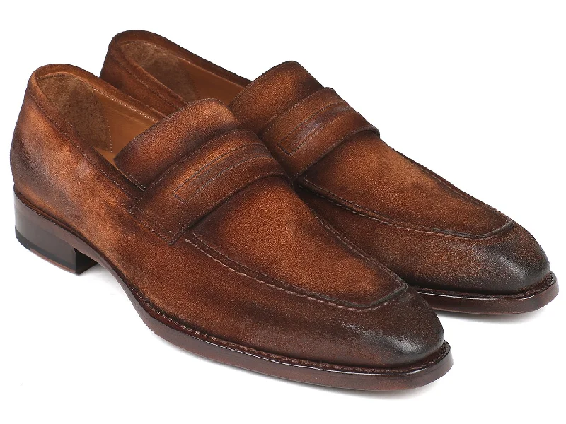 Shock - Absorbing Women's Loafers in Gray for Active LifestylesPaul Parkman Brown Antique Suede Goodyear Welted Loafers (ID#36AQ17) Shock - Absorbing Women's Loafers in Gray for Active LifestylesPaul Parkman Brown Antique Suede Goodyear Welted Loafers (ID#36AQ17)