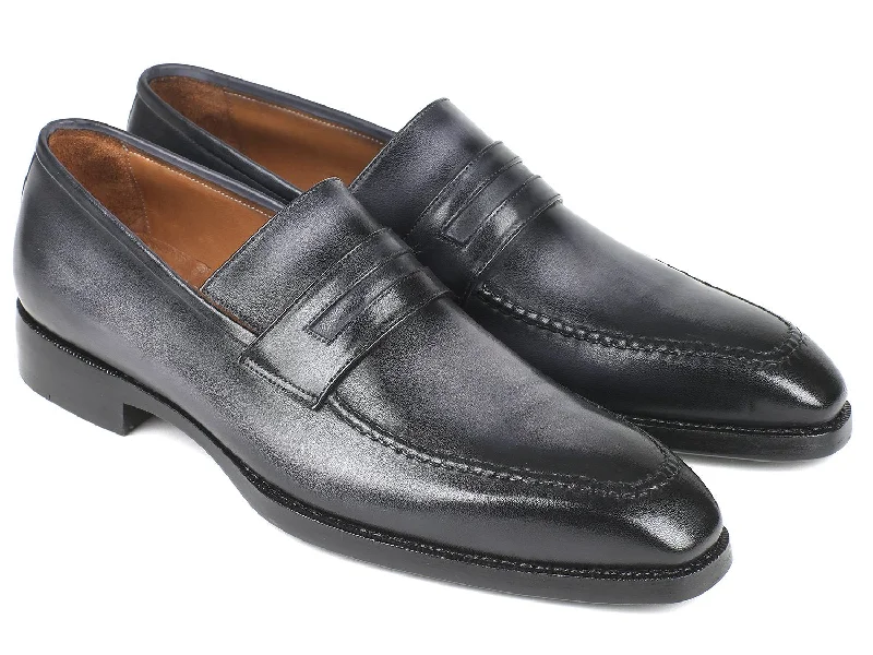 Women's Fur - Lined Loafers in Tan for a Cozy Winter OptionPaul Parkman Gray Burnished Goodyear Welted Loafers (ID#37LFGRY) Women's Fur - Lined Loafers in Tan for a Cozy Winter OptionPaul Parkman Gray Burnished Goodyear Welted Loafers (ID#37LFGRY)