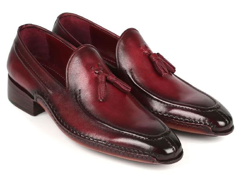Women's Metallic Foil - Finish Loafers in Gold for a Glamorous Night OutPaul Parkman Hand-Sewn Tassel Loafers Bordeaux (ID#082-BRD) Women's Metallic Foil - Finish Loafers in Gold for a Glamorous Night OutPaul Parkman Hand-Sewn Tassel Loafers Bordeaux (ID#082-BRD)