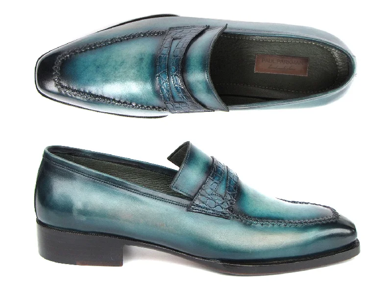Adjustable Strap Women's Loafers in Tan for a Custom FitPaul Parkman Men's Turquoise Patina Handmade Loafers (ID#6944-TRQ) Adjustable Strap Women's Loafers in Tan for a Custom FitPaul Parkman Men's Turquoise Patina Handmade Loafers (ID#6944-TRQ)