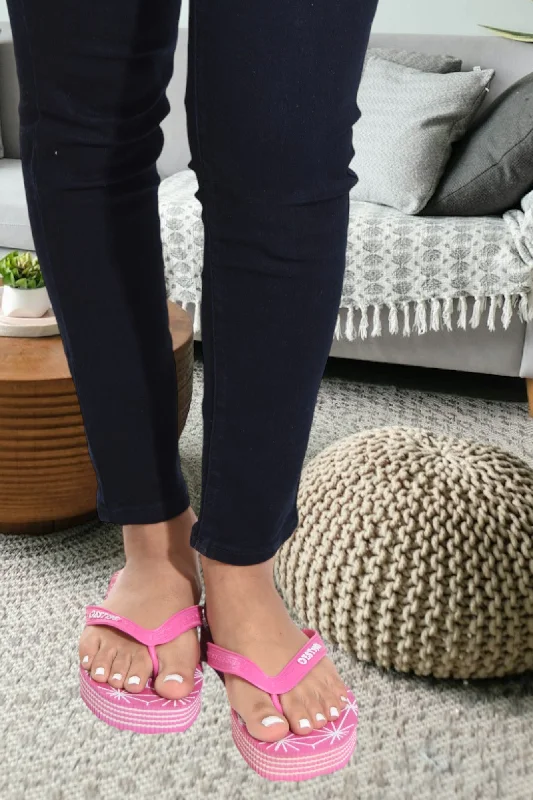 Elastic - Strap Women's Sandals with a Padded Toe in Teal for Easy On - and - OffPink Flip Flop Sandals