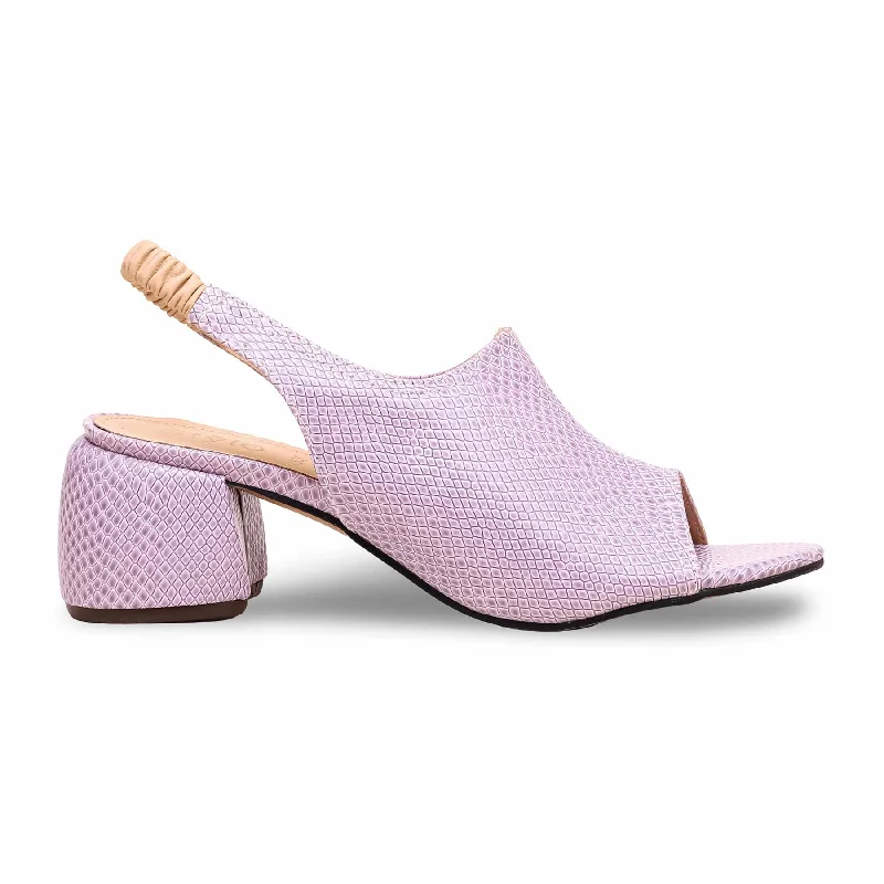 Adjustable Strap Women's Sandals with a Padded Heel in Pink for a Custom FitPurple Formal Sandal FR5356
