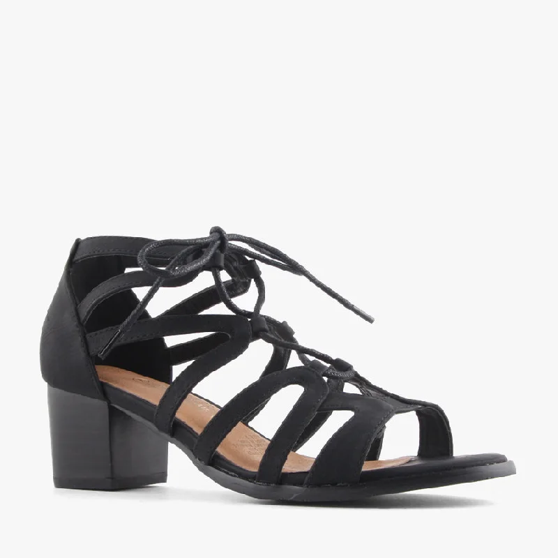 Elastic - Strap Women's Sandals with a Padded Toe in Teal for Easy On - and - OffRHEA BLACK
