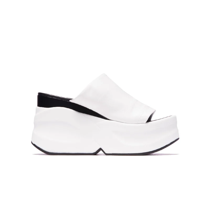 Adjustable Strap Women's Sandals with a Padded Heel in Pink for a Custom FitSakura White Leather