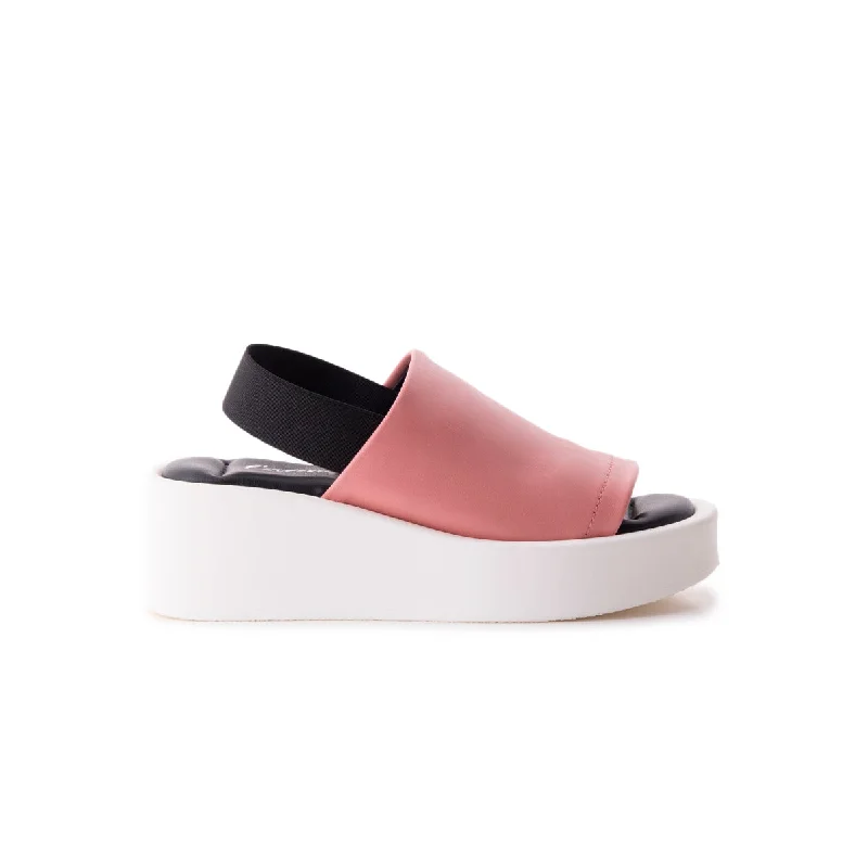 Women's Sandals with a Wedge Heel and a Tassel Detail in Orange for a Trendy LookShima Pink Leather