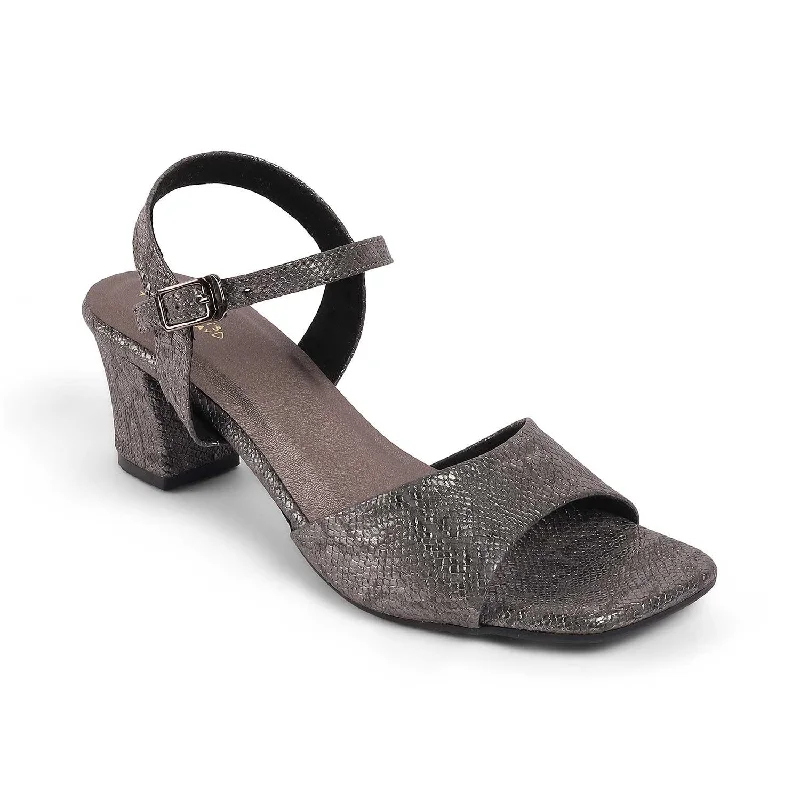 Adjustable Strap Women's Sandals with a Padded Heel in Pink for a Custom FitTresmode Sanrep Pewter Women's Dress Block Heel Sandals