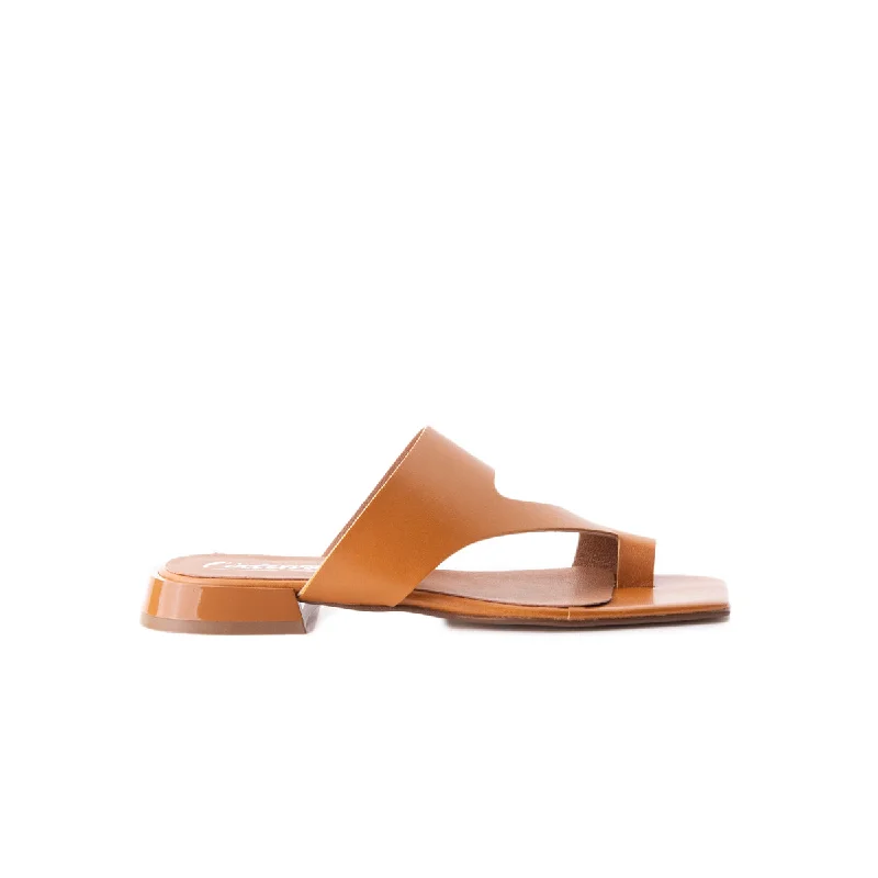Women's Cork - Soled Espadrille Sandals with a Rope - Trimmed Upper in Navy for a Summer VibeTropea Cognac Leather