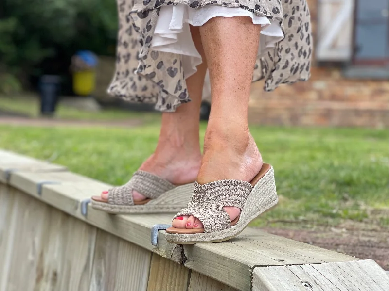 Women's Strappy Gladiator Sandals with Buckle Closures in Tan for a Boho LookViguera Villa available in 2 colours