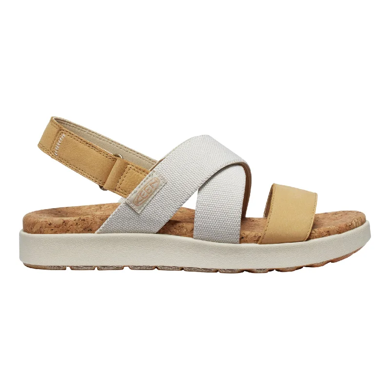 Anti - Slip Women's Sandals with a Grooved Sole in Green for Outdoor AdventuresWomen's Elle Criss Cross Sandal Birch/Curry