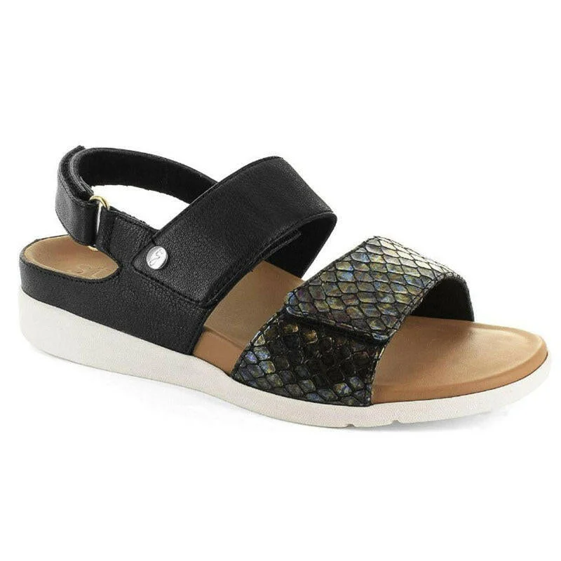 Women's Cork - Soled Espadrille Sandals with a Rope - Trimmed Upper in Navy for a Summer VibeStrive Riviera II: Women's