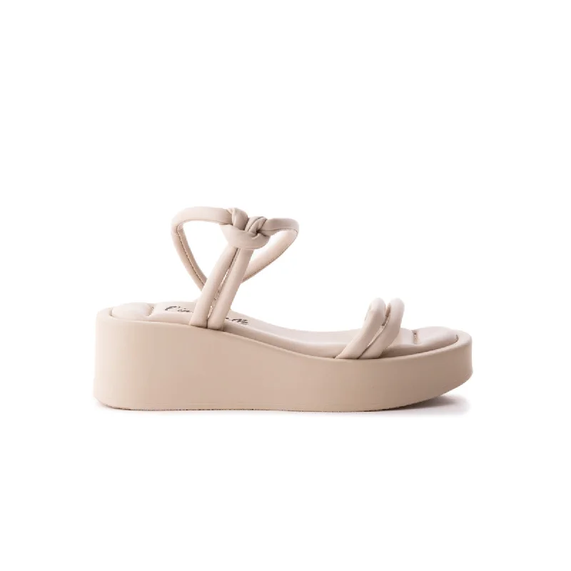 Women's Rhinestone - Embellished Open - Toe Sandals in Silver for a Glamorous Party LookYumiko Beige Leather