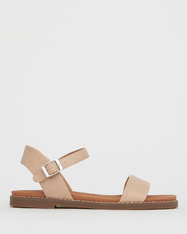 Adjustable Strap Women's Sandals with a Padded Heel in Pink for a Custom FitWider Fit ATLAS Vegan Sandals