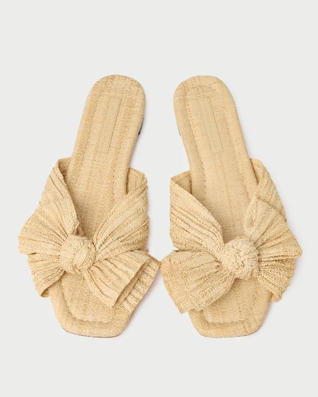 Women's Flat Slide Sandals with a Memory Foam Insole in White for All - Day Comfort Women's Flat Slide Sandals with a Memory Foam Insole in White for All - Day Comfort Lightweight Women's Mesh - Paneled Sandals in Yellow for BreathabilityDaphne Natural Bow Slide Women's Flat Slide Sandals with a Memory Foam Insole in White for All - Day Comfort Women's Flat Slide Sandals with a Memory Foam Insole in White for All - Day Comfort Lightweight Women's Mesh - Paneled Sandals in Yellow for BreathabilityDaphne Natural Bow Slide