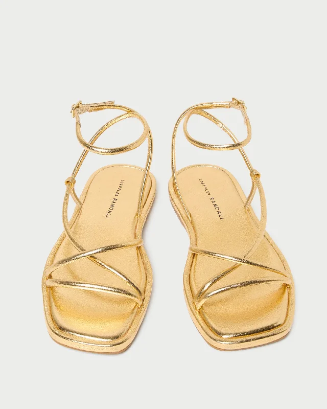 Women's Leather - Strapped Sandals with a Braided Detail in Brown for a Rustic Appeal Women's Leather - Strapped Sandals with a Braided Detail in Brown for a Rustic Appeal Plus Size Women's Wide - Width Platform Sandals in Black for Added Comfort and HeightNoor Gold Leather Flat Sandal