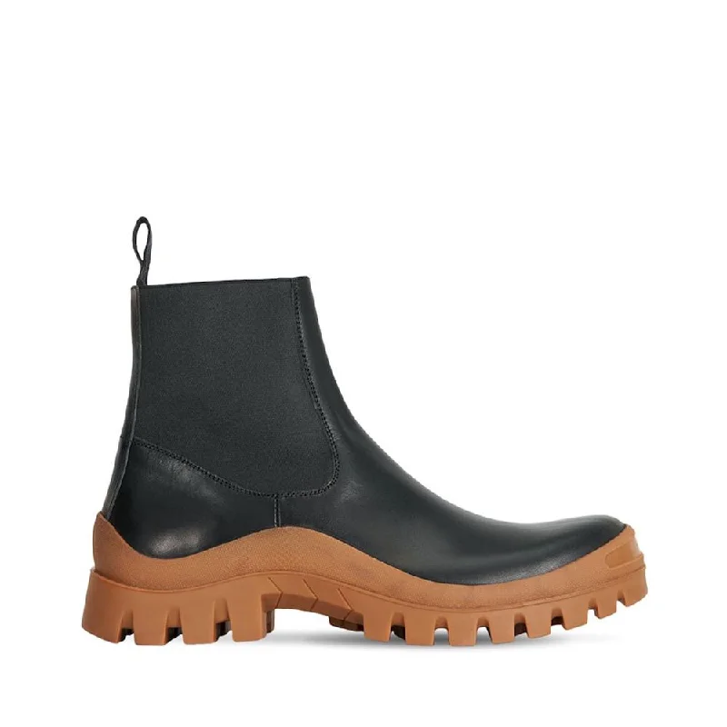 women's ankle boots with snakeskin printCatania Black Terra Chunky Ankle Boots