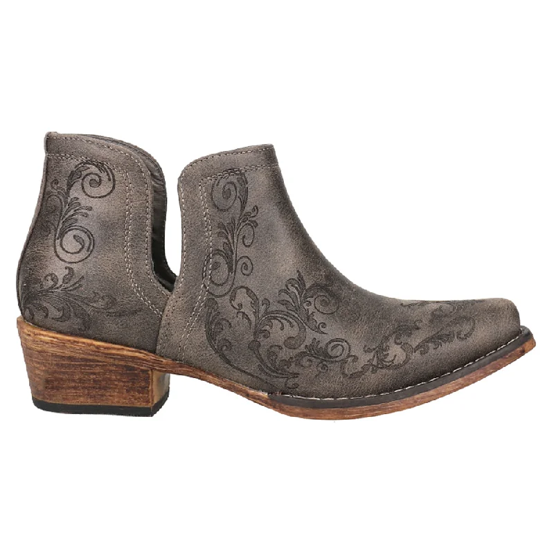 women's ankle boots for eveningAva Paisley Embossed Snip Toe Cowboy Booties