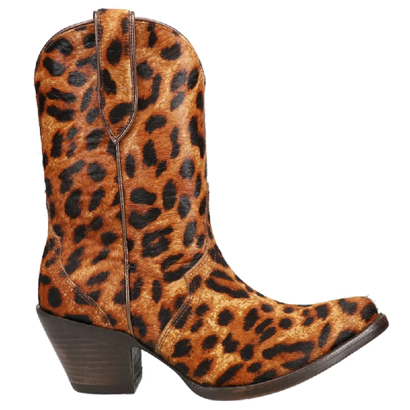 women's heeled ankle bootsBandida Leopard Pointed Toe Cowboy Boots