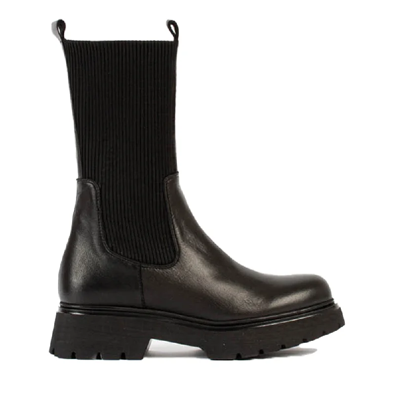 women's ankle boots with glitterAlexia Black Chelsea Boots