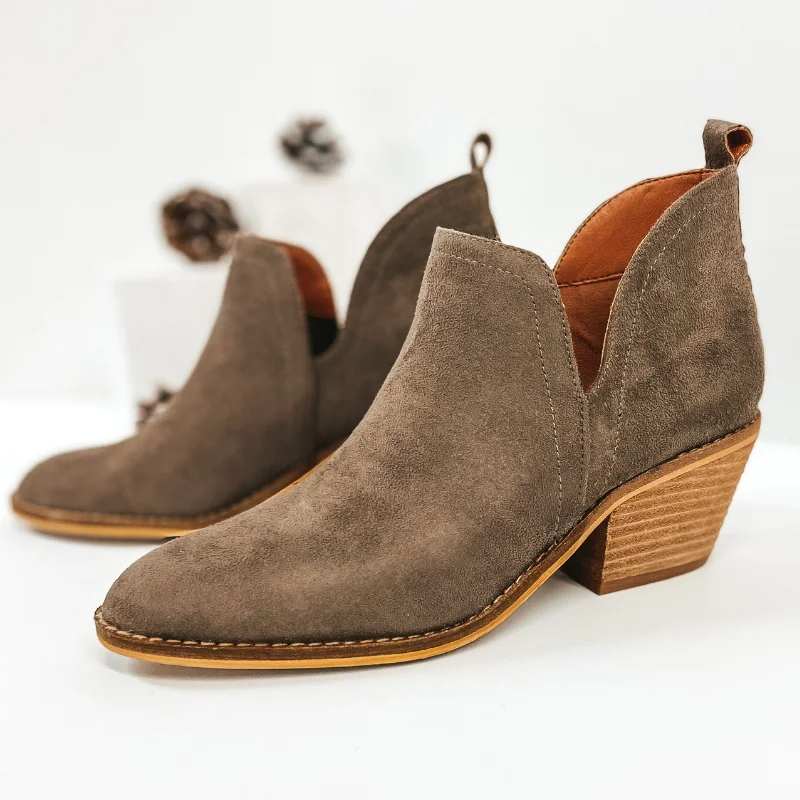 women's ankle boots with kitten heelsCorky's | Stassi Ankle Slit Slide In Booties in Taupe women's ankle boots with kitten heelsCorky's | Stassi Ankle Slit Slide In Booties in Taupe