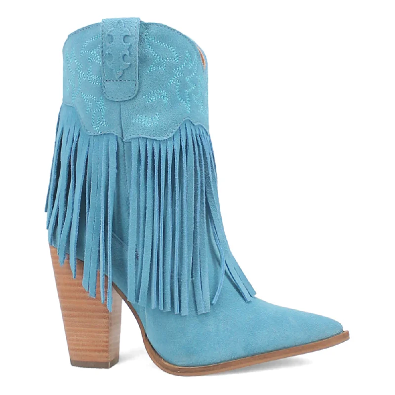 women's ankle boots with metallic finishCrazy Train Fringe Embroidery Pointed Toe Cowboy Booties