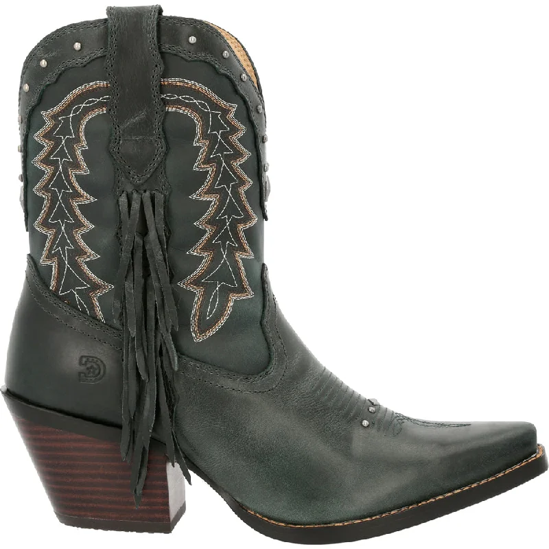 women's ankle boots with fringeCrush Snip Toe Cowboy Booties