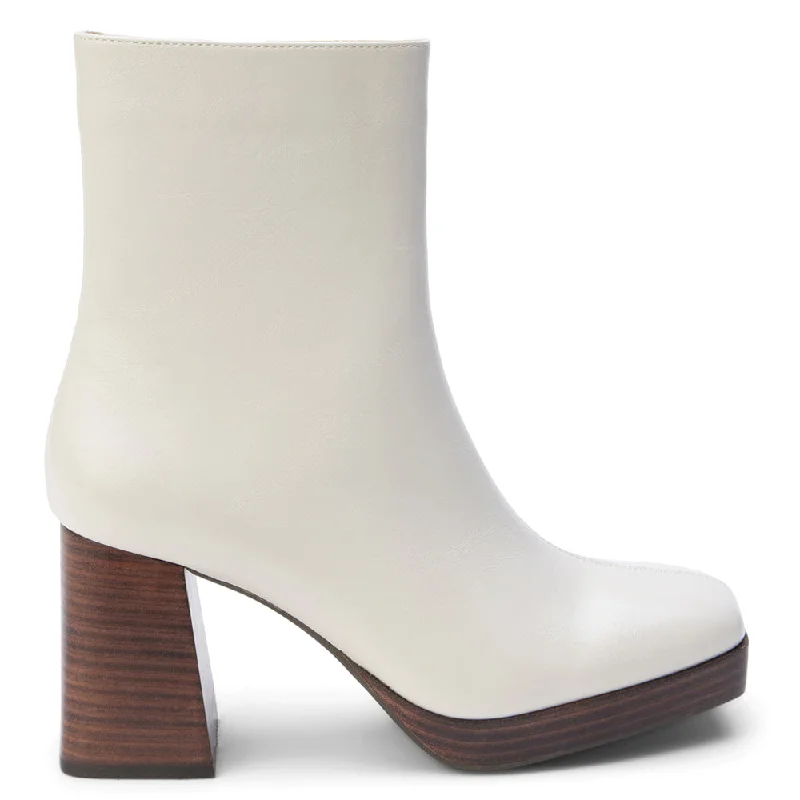women's ankle boots with unique patternsDuke Square Toe Platform Zippered Booties