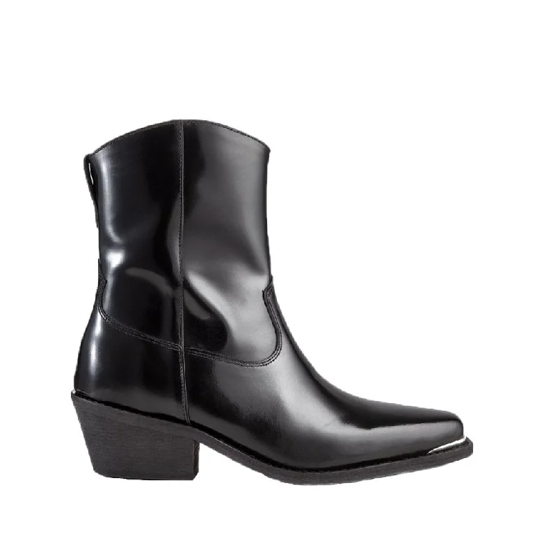 women's combat ankle bootsEva Glace Black Boots