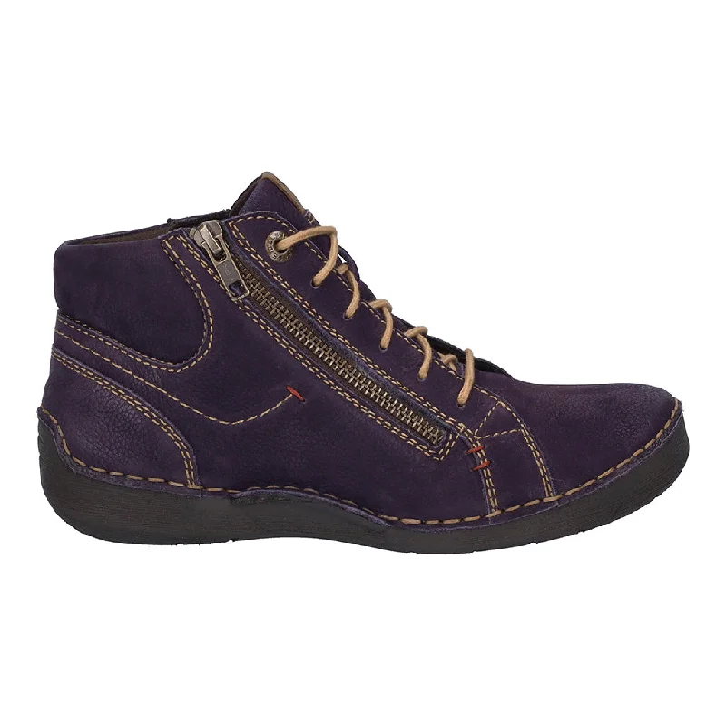 women's ankle boots with square toeFergey 67 Purple Ankle Boots