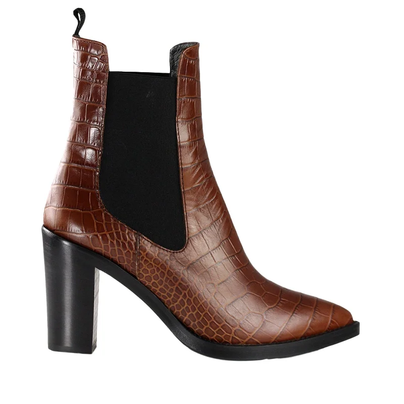 women's ankle boots for fashion-forwardKaren Brown Croco