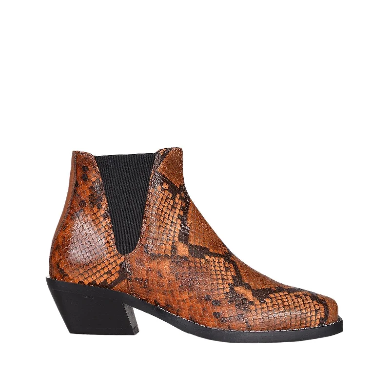women's ankle boots with kitten heelsSally Snake Lux Mid Ankle Boots