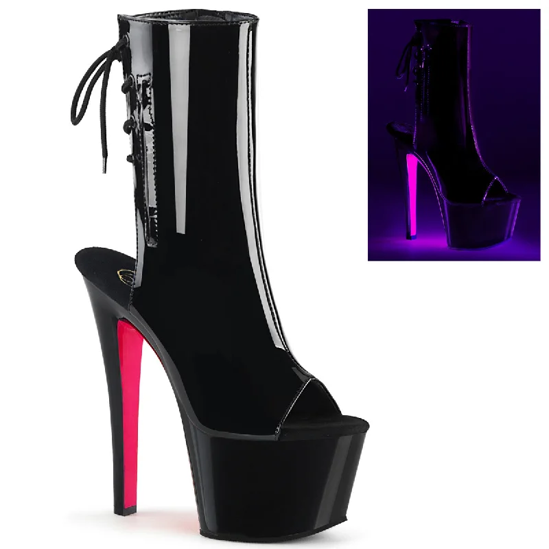 women's ankle boots with metallic finishSky-1018TT