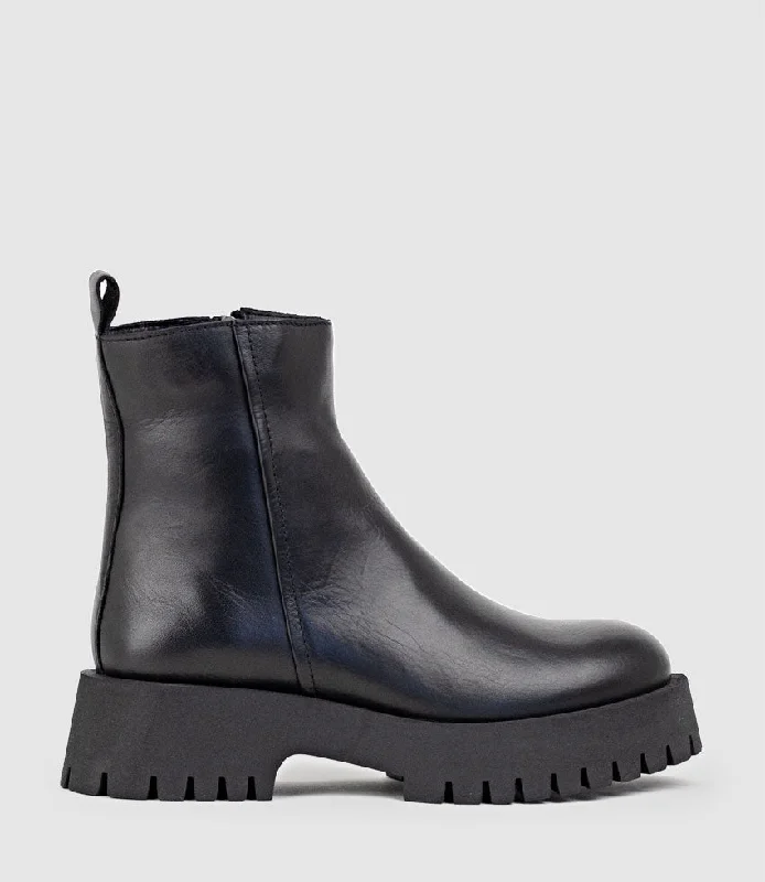 women's waterproof ankle bootsULANI Ankle Boot on Thick Sole in Black