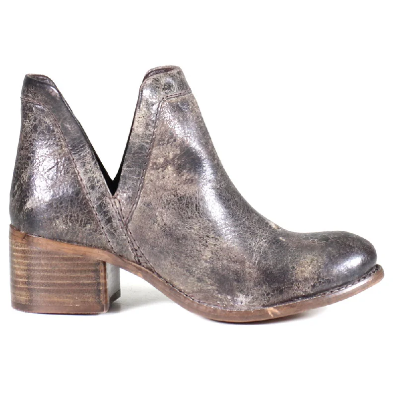 women's ankle boots with chunky heelsWork Nerd Metallic Round Toe Pull On Boots